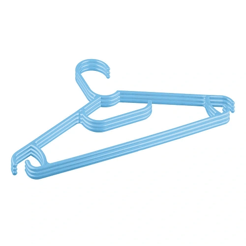 Плечики детские в наборе 3шт "ЭКСПЕРТХАУС", цвет светло-голубой, 31.5см