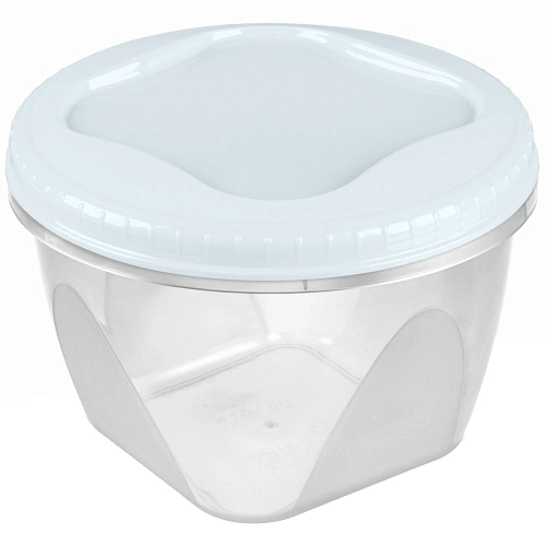 Банка с завинчивающейся крышкой "Тондо" 0,45л светло-голубая С284СГЛ