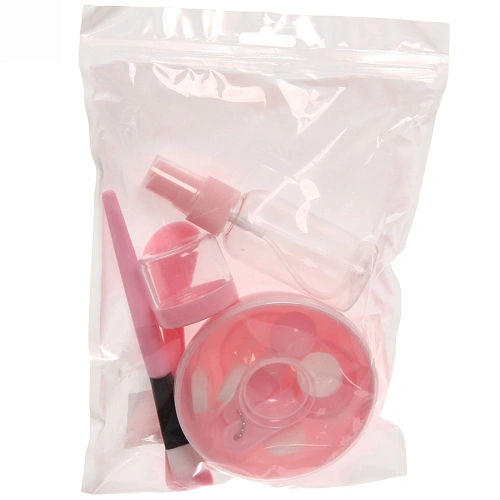 Набор косметический Beauty, кисточка и лопатка, чаша и 5 масок, три мерных ложки, баночка и пульверизатор, микс 2 цвета, 1624_5