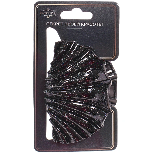 Заколка - краб для волос AKS - MANTANA, микс 6 цветов, ракушка, 85см _15