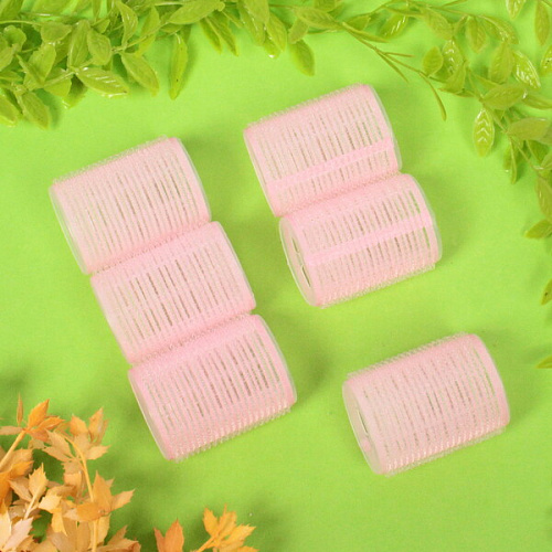 Бигуди липучки, 6шт, однотонные, цвет микс, d-4,5_7