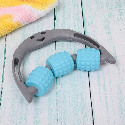 Массажер для тела роликовый Universal 3 ролика, 15133,5 см, голубой_7