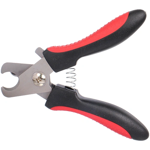 Когтерез для животных ЛАПУСИКИ, коллекция БРО, прорезиненная ручка, цвет чёрныйкрасный, 6815см (блистер)_3