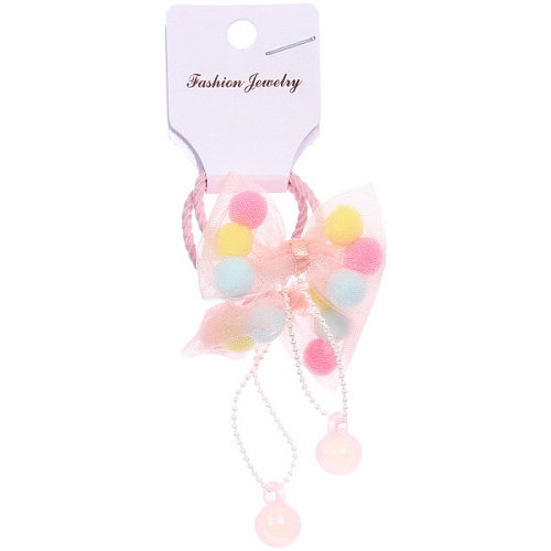 Резинки для волос детские 2шт КОНФЕТКИ, шарики, микс 5 цветов, d-3см_5