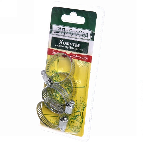 Хомут строительно-садовый под отвертку 32мм 4шт_8
