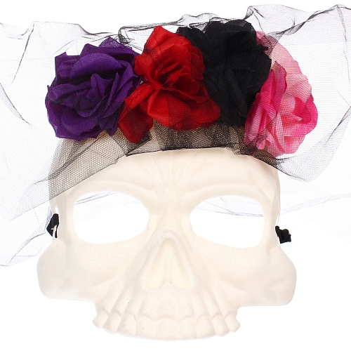 Маска карнавальная Helloween - Цветочная печаль, микс_3