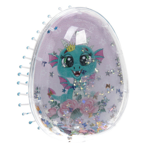 Расческа массажная детская "ТРАТТИ БУМ", Прекрасная Дайна, 6*9 см (коробка PVC / разработка РЦ Восток)