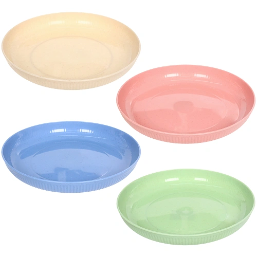 Тарелка пластиковая ЭкоЛайф 22см, микс цветов_2