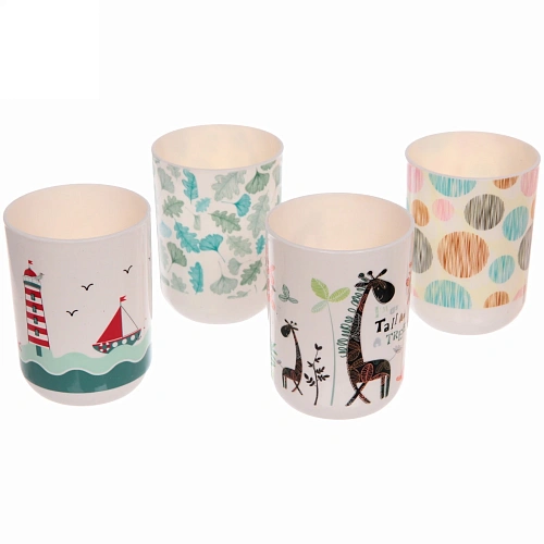 Стаканчик для зубных щеток "Франко" MP-65C микс 4 дизайна