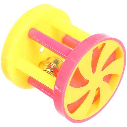 Игрушка для кошек ИГРУЛИК, c колокольчиком, микс 2 цвета, d-4см, ( пакет с подвесом)_5