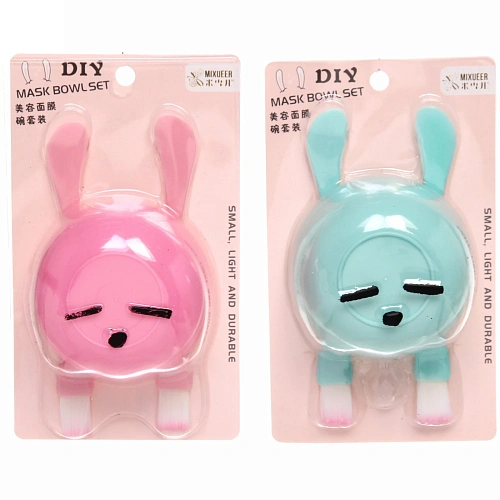 Набор косметический Beauty, две кисти и чаша, цвет мятный, 15,52см_6