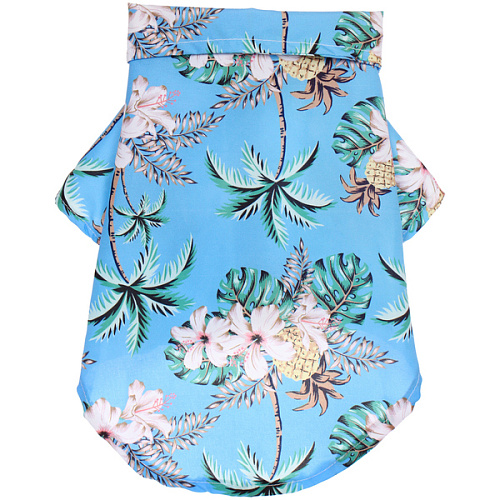 Рубашка для собак и кошек малых и средних пород СТИЛЬНЫЙ БРО, принт пальмы, размер S_5