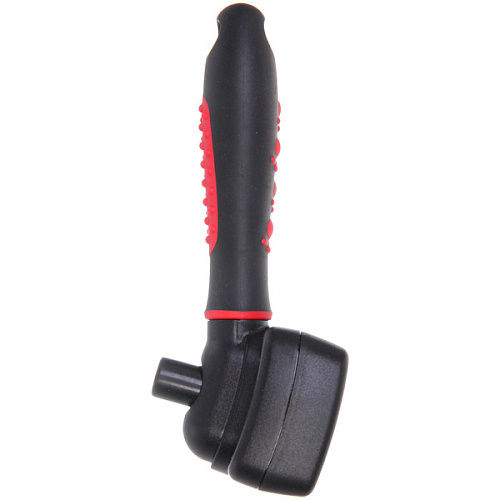 Расческа - пуходерка с кнопкой самоочистки ПРОФФ - МОЙ БРО, прорезиненная ручка, цвет серыйчерный, 1017,5см _6