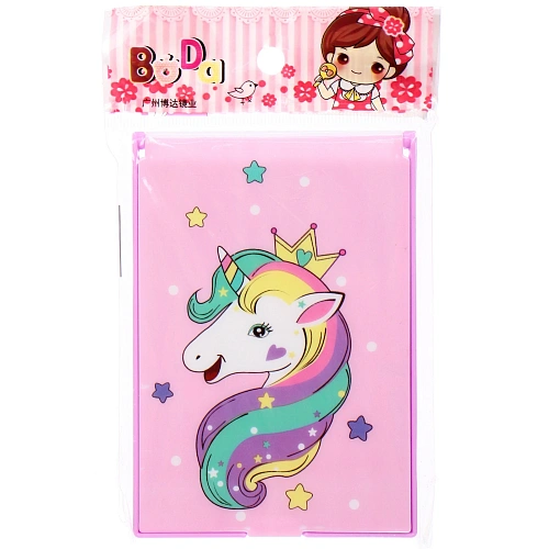 Расческа с зеркалом в наборе детские МИМИШКИ, единорог, цвет розовый, 117,8см _5