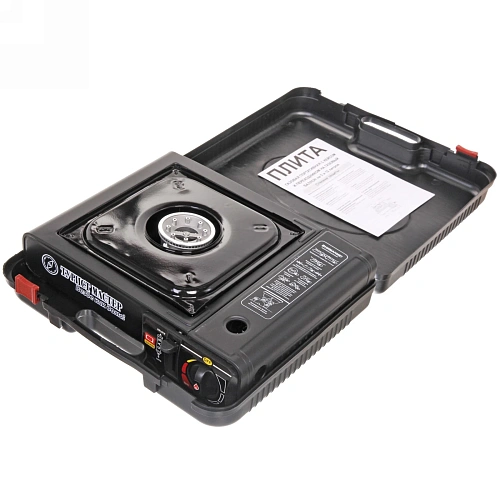 Плита газовая портативная (цанга, переходник) в чемодане, Турист Мастер_12