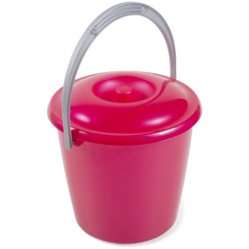 Ведро с крышкой Соло 5л перламутровое красное С631ККРА