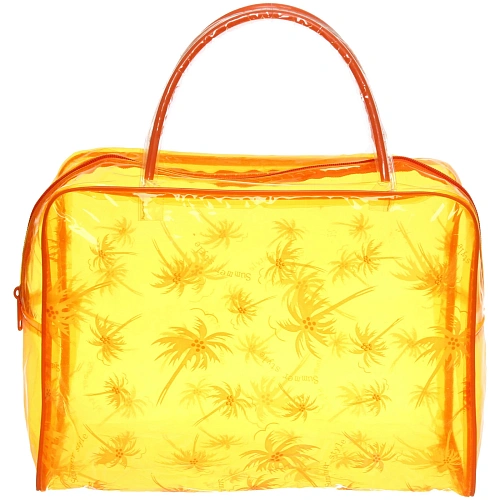 Косметичка прозрачная Adventure - Peas, пальмы цвет оранжевый, 23179см_3