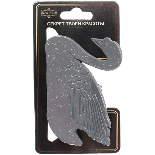 Заколка - краб для волос AKS - VIENTO, микс 6 цветов, прямоугольник, 85,5см _13