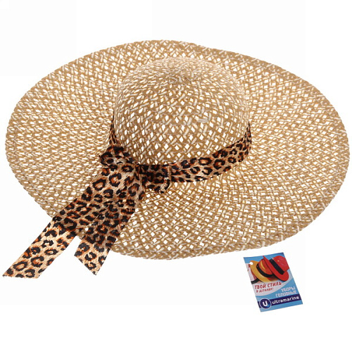 Шляпа женская с широкими полями TiraMiSu- Стелла, микс 8 цветов, р58, ширина полей 14 см_6