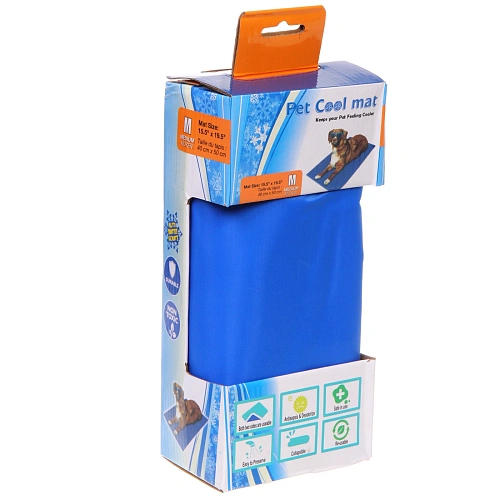 Матрас охлаждающий для собак и кошек Место Бро, цвет синий, размер S, 4050см_6