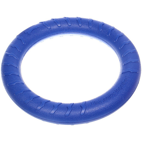 Кольцо - пуллер для собак средних и крупных пород ЛЮБИМЫЙ БРО, цвет синий, d - 29см (подвес)_3