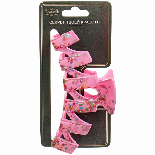 Заколка - краб для волос AKS - VIENTO, микс 6 цветов, зиг-заг, 113см _6