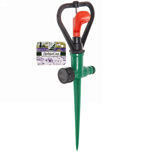 Разбрызгиватель Дождь на колышке, вращение, 28см, бс разъём ДоброСад_9