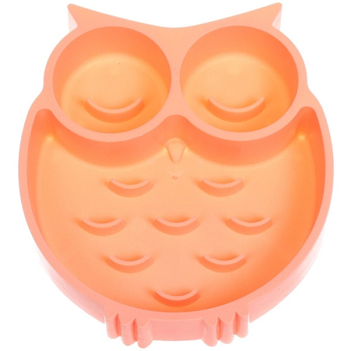 Миска для медленного кормления Сова, цвет розовый, 15173см_3