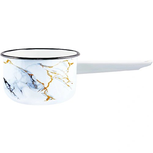 Ковш эмал 1,5л цил без/кр Marble ТМ Appetite