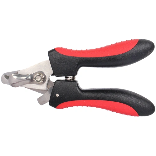 Когтерез для животных ЛАПУСИКИ, коллекция БРО, прорезиненная ручка, цвет чёрныйкрасный, 612см (блистер)_5