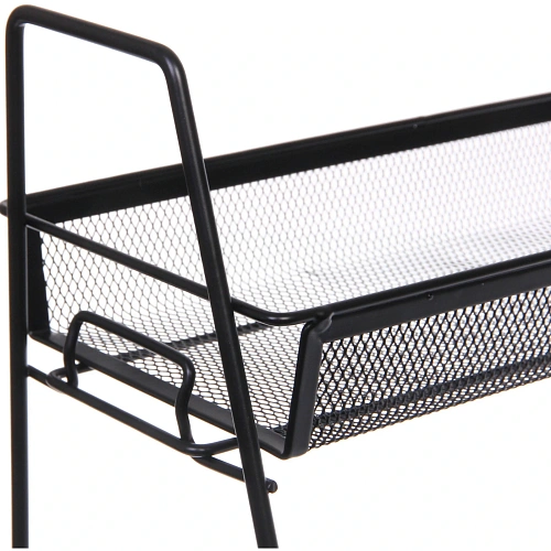 Этажерка настольная хозяйственная универсальная  ФАНАДЕРО, цвет черный, 361733см (лейбл Селфи)_4