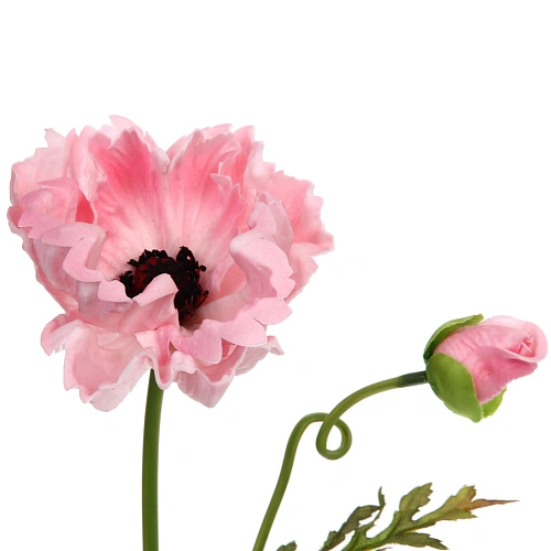 Цветок искусственный Natur 60см Мак розовый_5