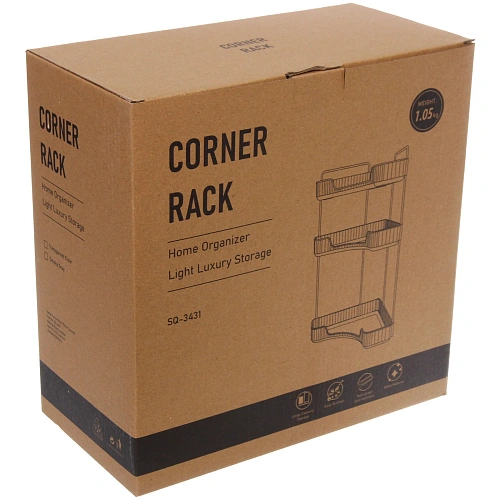 Полка для ванны угловая тройная Фреш, зеленая 25,7х44,5х25,7см_4