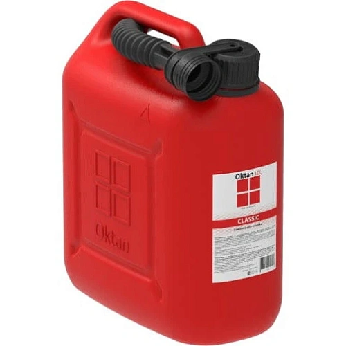 Канистра топливная пластиковая 10 л Oktan Классик, красная
