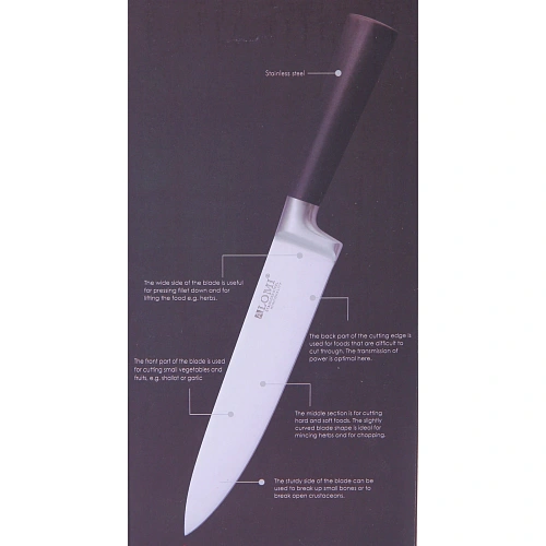 Набор ножей SHEF 6предметов (5ножей+подставка), черная ручка_12