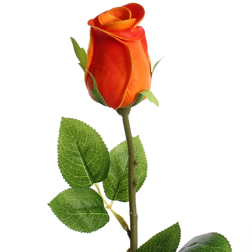 Цветок искусственный Natur 45см Роза оранжевая_7