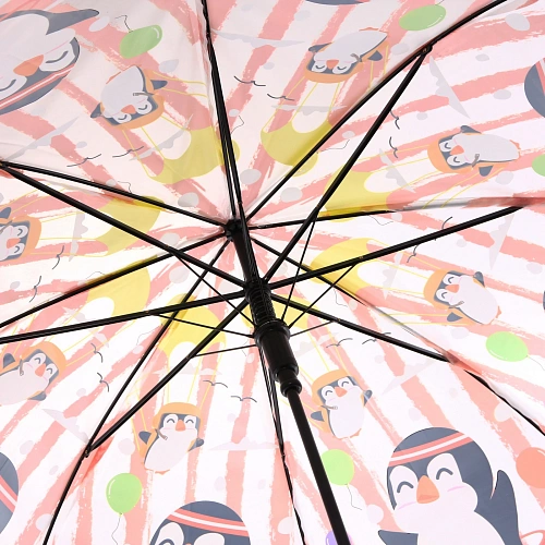 Зонт детский полуавтомат Пингвин, 8 спиц, d-80см, длина в слож виде 65см_6