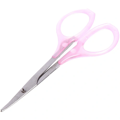 Ножницы маникюрные на блистере Ультрамарин, круглые кольца, пластиковые ручки, широкие, цвет микс 9см_8