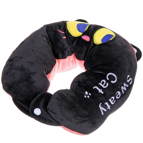 Подушка дорожная TRIP - Cutie, кот, цвет чёрный_4