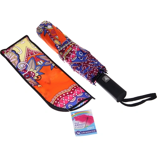 Зонт женский полуавтомат Фиора, микс 6 цветов, 8 спиц, d-100см, длина в слож виде 30см_15