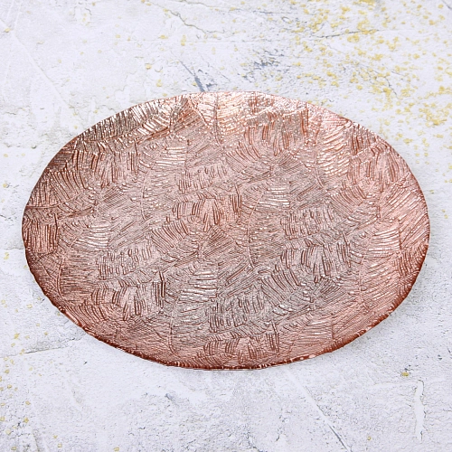 Тарелка 32см Ривьерарозовое золото_5