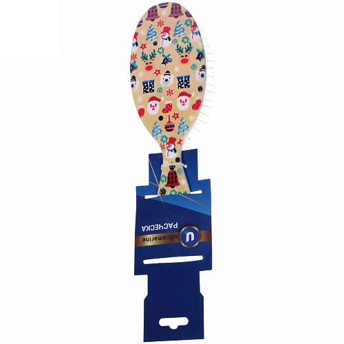 Расчёска массажная Mon Possier - Новогодние чудеса, цвет желтый, 7,522,5см_5