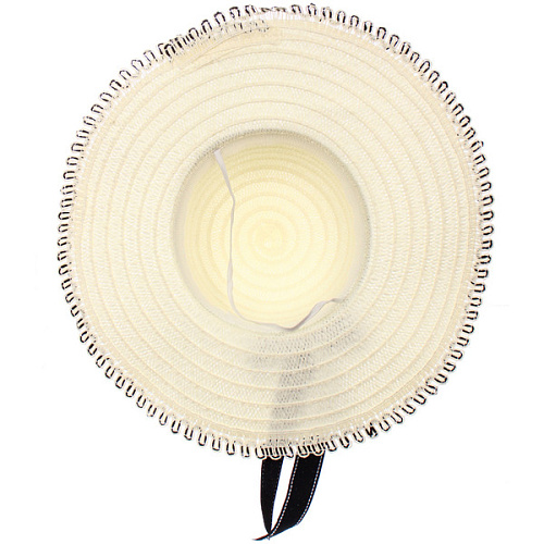 Шляпа женская с широкими полями TiraMiSu- Майли, цвет белый, р58, ширина полей 11см_7