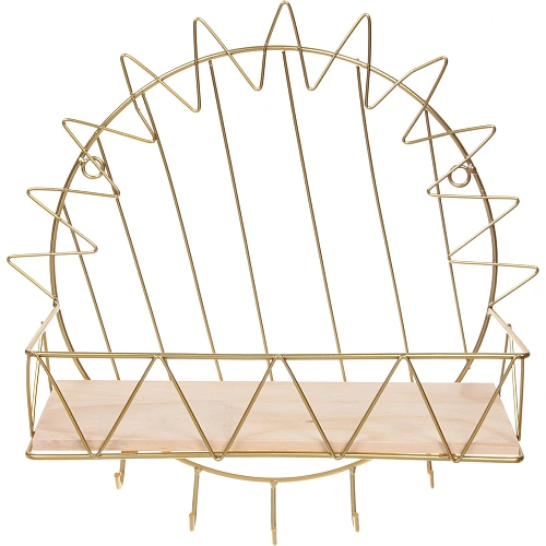 Ключница настенная металлическая ЛОФТ ВОСТ, паншкрафт, цвет золото, 351135см (коробка)_3