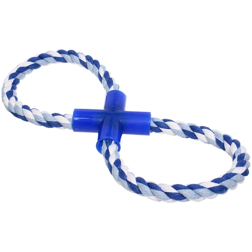 Игрушка - канат для собак средних и крупных пород НЕСКУЧАЙКА, цвет синий 2510,5см  80гр (лейбл)✦_6