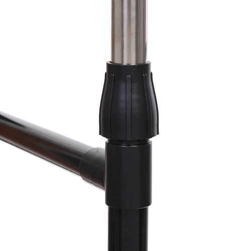 Вешалка гардеробная телескопическая напольная на колёсах двойная ПЕРФЕКТХАУС, цвет черный, нагрузка до 25кг, 7542150см_5