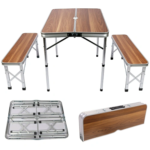 Стол кемпинговый складной XH8829,90*60*70 см и 2 скамьи