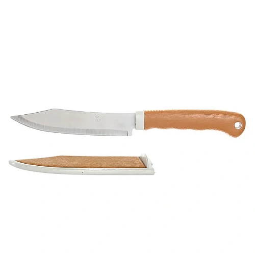 Нож кухонный "Эконом" 12см с пластиковой ручкой с ножнами✦