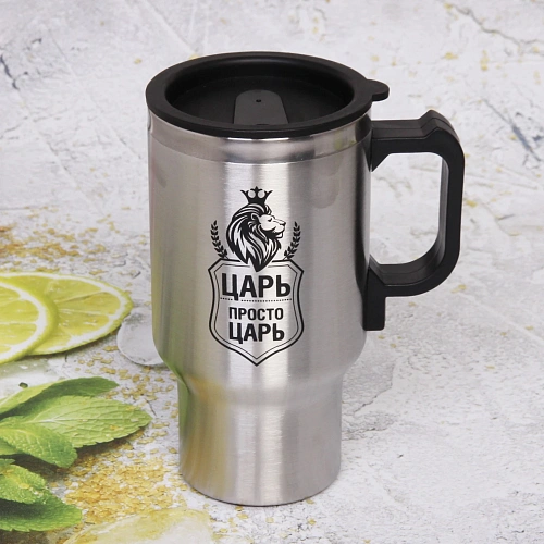 Термокружка 450мл, с подогревом от прикуривателя Царь просто Царь Серп и молот_4