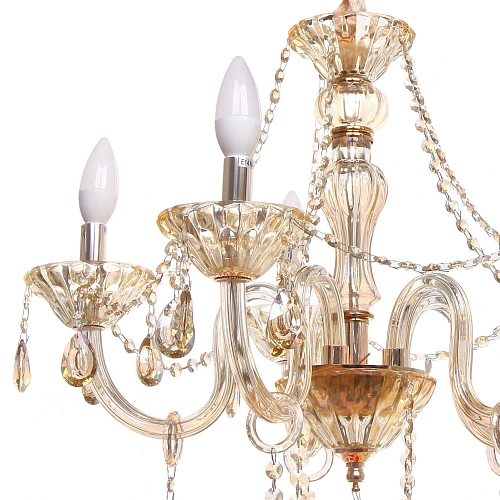 Люстра подвесная в стиле барокко Armonia 540Вт 25-S9006 со стеклянными основаниями_14